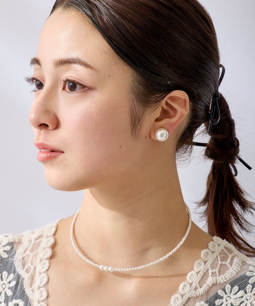 CALIN STANDARD(カリンスタンダード)の「◆◆金属アレルギー対応◆◆〈ecru〉エアリーパールイヤリング(イヤリング・レディース・ゴールド・FREE)」の13枚目の写真
