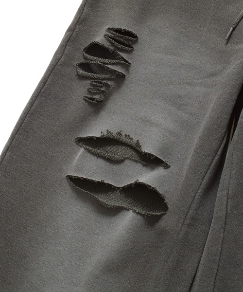 X-girl(エックスガール)の「DISTRESSED SWEATPANTS(スウェットパンツ・レディース・オレンジ/ブラック/オリーブ・S/M)」の10枚目の写真