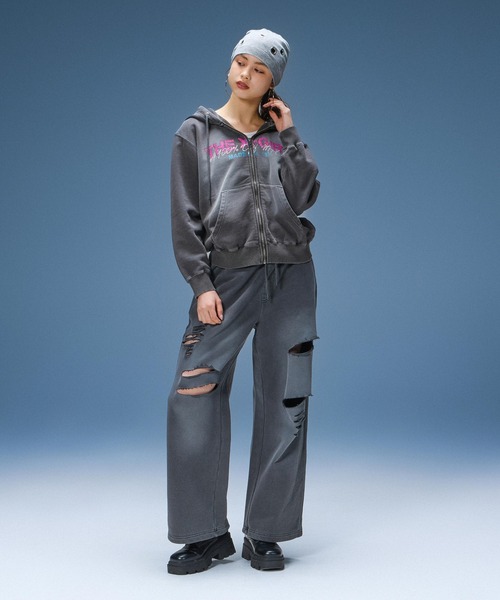 DISTRESSED SWEATPANTS（スウェットパンツ）｜X-girl（エックスガール