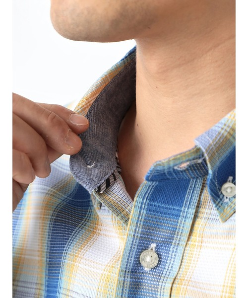 McGREGOR（マックレガー）の「グラデーションドビー（シャツ/ブラウス・メンズ・ネイビー/レッド・M/L）」の3枚目の写真