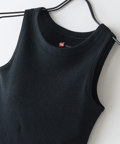 HANES(ヘインズ)の「【HANES/ヘインズ】【大人のアメリカンスリーブ】カップ付 タンクトップ 伸縮テレコ素材 安定のアンダーゴム仕様 丸胴(タンクトップ・レディース・ブラック/ホワイト/ブラウン・FREE)」の7枚目の写真