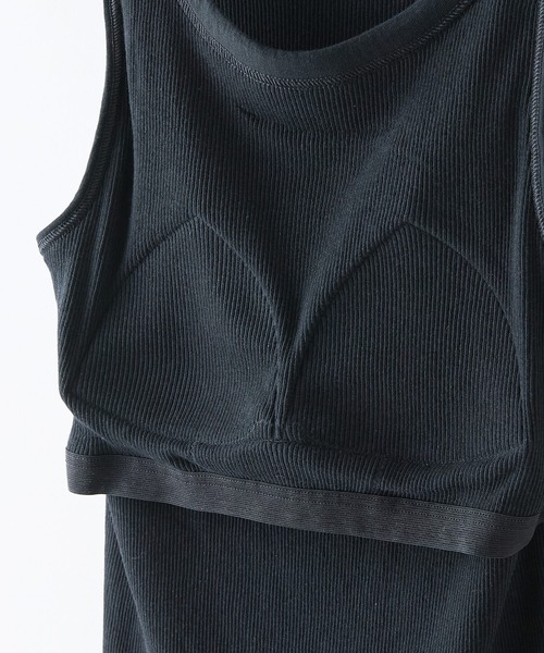 HANES(ヘインズ)の「【HANES/ヘインズ】【大人のアメリカンスリーブ】カップ付 タンクトップ 伸縮テレコ素材 安定のアンダーゴム仕様 丸胴(タンクトップ・レディース・ブラック/ホワイト/ブラウン・FREE)」の12枚目の写真