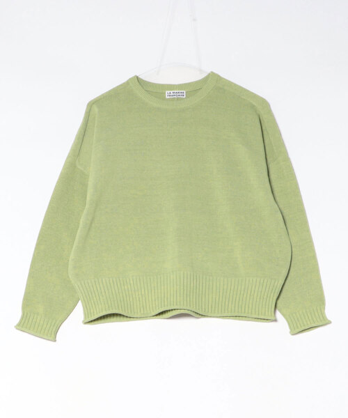 LA MARINE FRANCAISE（マリン フランセーズ）の「テープヤーンクルーネックプルオーバー（ニット/セーター・レディース・ブルー/オフホワイト/ライトグリーン・FREE）」の2枚目の写真