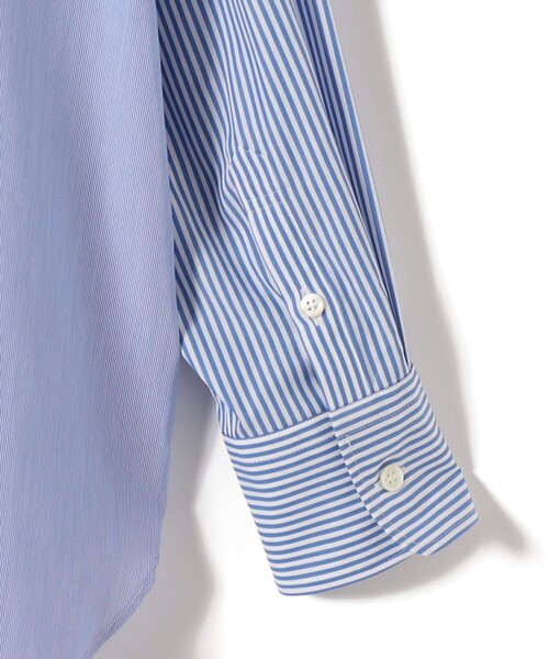 SHIPS(シップス)の「SHIPS Primary Navy Label:クレイジー ストライプ ビッグ シャツ(シャツ/ブラウス・レディース・ブルー・36/38)」の5枚目の写真