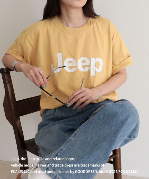 fredy emue（フレディエミュ）の「【GOOD ROCK SPEED/グッドロックスピード】Jeep半袖Ｔシャツ（Tシャツ/カットソー・レディース・イエロー/オフホワイト/チャコールグレー・38）」の3枚目の写真