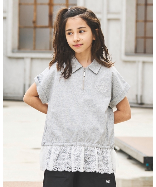 ハーフジップレーストップス（Tシャツ/カットソー）｜pom ponette 