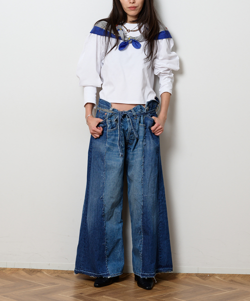 Bonum（ボナム）の「タックデザインロングスリーブTEE（Tシャツ/カットソー・レディース・ホワイト・FREE）」の12枚目の写真