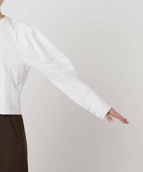 Bonum（ボナム）の「タックデザインロングスリーブTEE（Tシャツ/カットソー・レディース・ホワイト・FREE）」の21枚目の写真