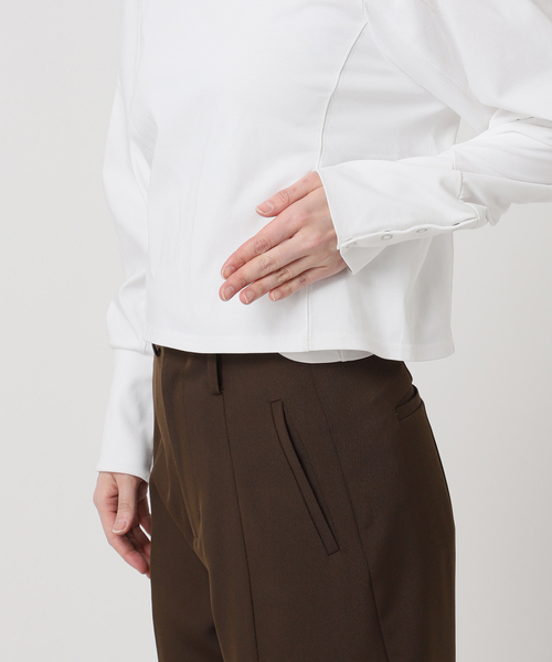 Bonum（ボナム）の「タックデザインロングスリーブTEE（Tシャツ/カットソー・レディース・ホワイト・FREE）」の22枚目の写真