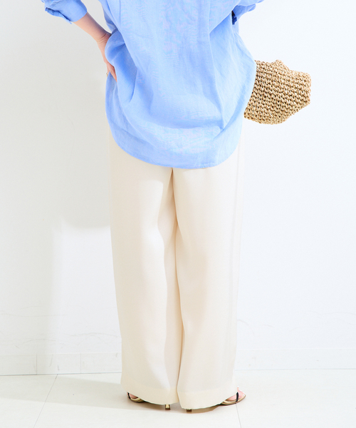B.C STOCK（ベーセーストック）の「ウォッシャブル / サテンピンタックパンツ（その他パンツ・レディース・ブラウン/White・FREE）」の8枚目の写真