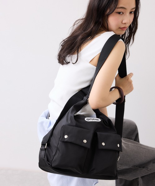 OUTDOOR PRODUCTS(アウトドアプロダクツ)の「【OUTDOOR PRODUCTS】VIS別注マルチウェイショルダーバッグ/トートバッグ/リュック(ショルダーバッグ・レディース・ブラック/ベージュ・FREE)」の3枚目の写真
