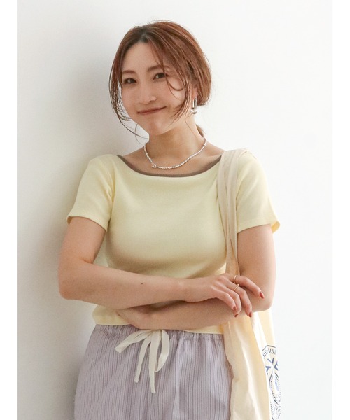 Ungrid(アングリッド)の「【Ungrid×AMPHI】カップ付きトップス(Tシャツ/カットソー・レディース・イエロー/ブルー・FREE)」の22枚目の写真