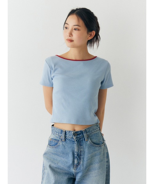 Ungrid(アングリッド)の「【Ungrid×AMPHI】カップ付きトップス(Tシャツ/カットソー・レディース・イエロー/ブルー・FREE)」の15枚目の写真