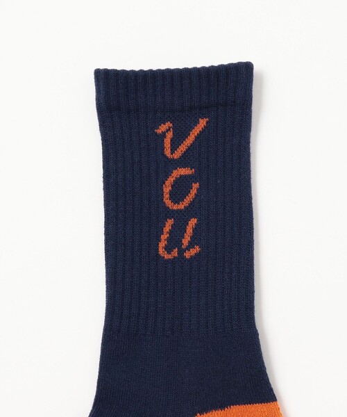 TOKYO CULTUART by BEAMS(トウキョウカルチャートバイビームス)の「VOU / LOGO&LOG SOX ②(ソックス/靴下・レディース・ネイビー/グリーン・ONE SIZE)」の3枚目の写真