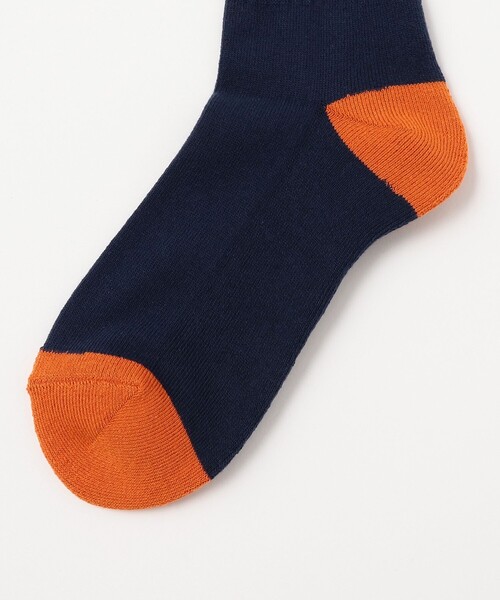 TOKYO CULTUART by BEAMS(トウキョウカルチャートバイビームス)の「VOU / LOGO&LOG SOX ②(ソックス/靴下・レディース・ネイビー/グリーン・ONE SIZE)」の4枚目の写真