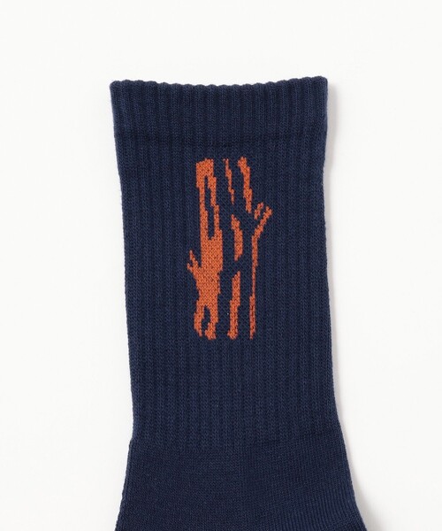 TOKYO CULTUART by BEAMS(トウキョウカルチャートバイビームス)の「VOU / LOGO&LOG SOX ②(ソックス/靴下・レディース・ネイビー/グリーン・ONE SIZE)」の6枚目の写真