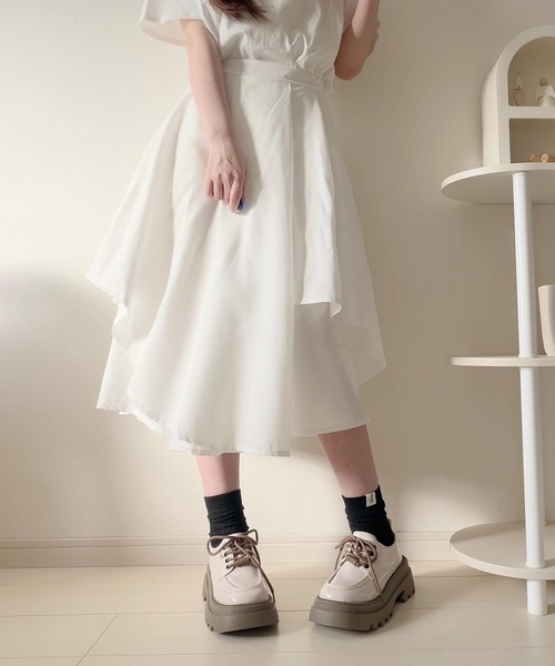 Nana（ナナ）の「アシンメトリースカート（スカート・レディース・ホワイト/ブラック・FREE）」の15枚目の写真
