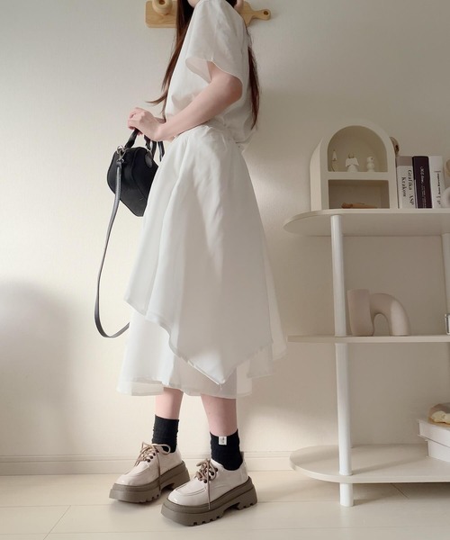 Nana（ナナ）の「アシンメトリースカート（スカート・レディース・ホワイト/ブラック・FREE）」の7枚目の写真