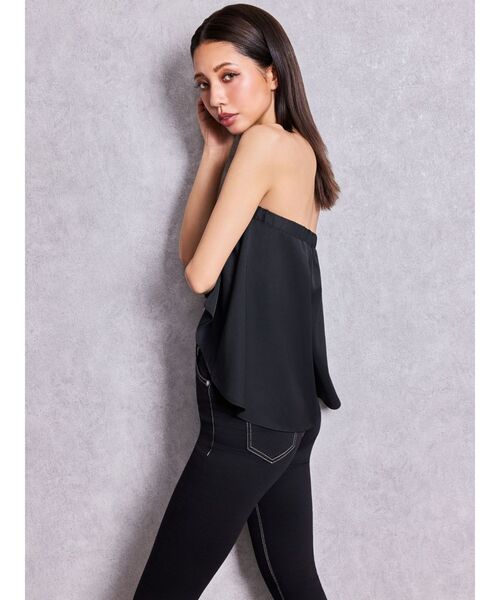 GYDA(ジェイダ)の「BACK LONGベアトップス(チューブトップ・レディース・ブラック/オフホワイト・FREE)」の9枚目の写真