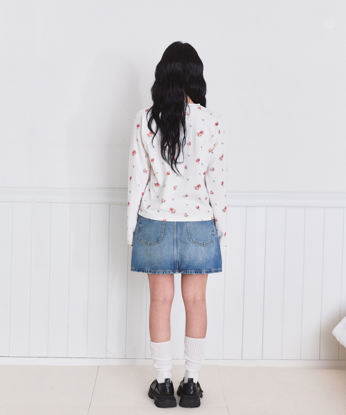 ESCAPEFROM(エスケープフロム)の「ソフトローズフルプリントスタンダードフィットロングスリーブアイボリー(Tシャツ/カットソー・レディース・その他・MEDIUM)」の8枚目の写真
