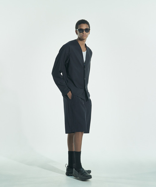VICTIM（ヴィクティム）の「VICTIM ヴィクティム / COLLARLESS WOOL JACKET セットアップカラーレスウールテーラードジャケット / VTM-26-O-002（ノーカラージャケット・メンズ・ネイビー/ブラック・2/1）」の10枚目の写真
