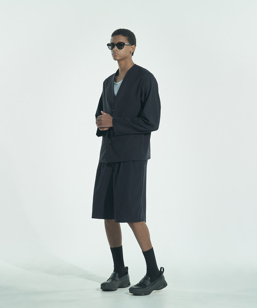 VICTIM（ヴィクティム）の「VICTIM ヴィクティム / COLLARLESS WOOL JACKET セットアップカラーレスウールテーラードジャケット / VTM-26-O-002（ノーカラージャケット・メンズ・ネイビー/ブラック・2/1）」の11枚目の写真