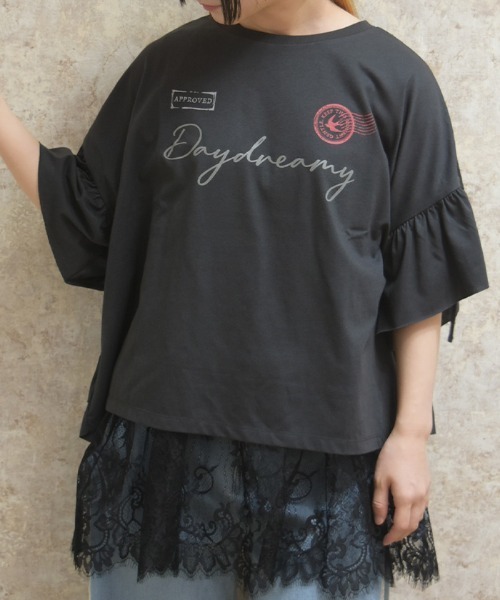 axes femme(アクシーズファム)の「アソートPTフリルTシャツ(Tシャツ/カットソー・レディース・イエロー/チャコール/ホワイト・FREE)」の3枚目の写真