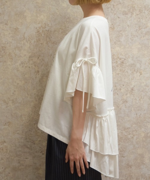 axes femme(アクシーズファム)の「アソートPTフリルTシャツ(Tシャツ/カットソー・レディース・イエロー/チャコール/ホワイト・FREE)」の10枚目の写真