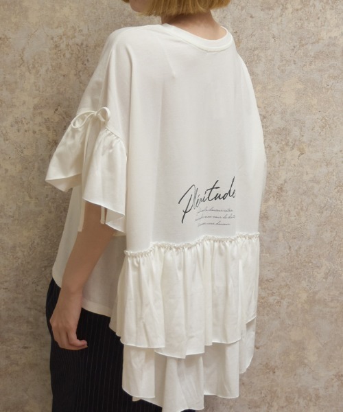 axes femme(アクシーズファム)の「アソートPTフリルTシャツ(Tシャツ/カットソー・レディース・イエロー/チャコール/ホワイト・FREE)」の6枚目の写真