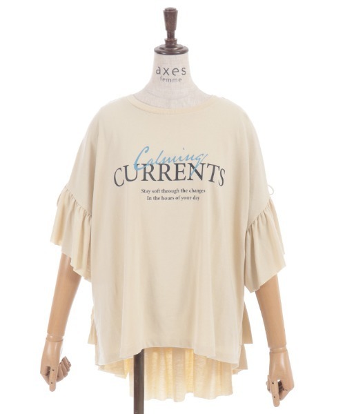 axes femme(アクシーズファム)の「アソートPTフリルTシャツ(Tシャツ/カットソー・レディース・イエロー/チャコール/ホワイト・FREE)」の12枚目の写真