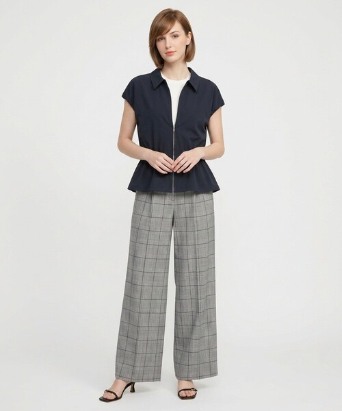 ANAYI(アナイ)の「グレンチェックDカン付きパンツ〈セットアップ対応商品〉(その他パンツ・レディース・ブラック系その他・36/38)」の7枚目の写真