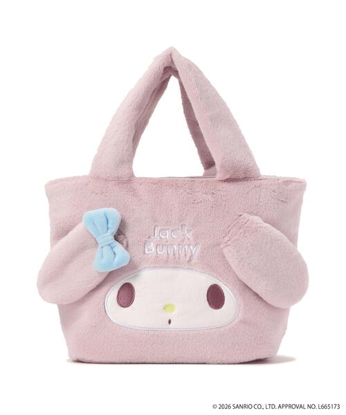 Jack Bunny!!（ジャックバニー）の「【Jack Bunny!!】【マイメロディ・クロミ　コラボ】カートバッグ (UNISEX)（トートバッグ・レディース・ブラック/ピンク・FREE）」の4枚目の写真