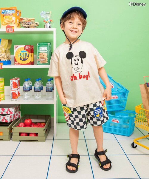 BREEZE(ブリーズ)の「BREEZEMART ワッペンハーフパンツ(その他パンツ・キッズ・インディゴブルー/キナリ/ブラック・80/90/100/110/120/130/140)」の4枚目の写真