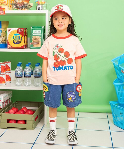 BREEZE(ブリーズ)の「BREEZEMART ワッペンハーフパンツ(その他パンツ・キッズ・インディゴブルー/キナリ/ブラック・80/90/100/110/120/130/140)」の6枚目の写真