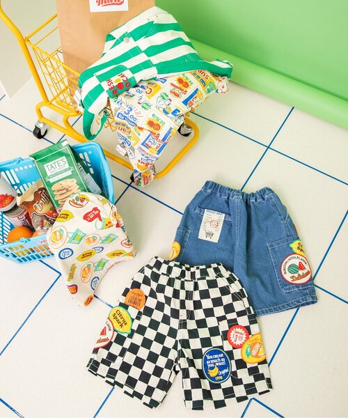 BREEZE(ブリーズ)の「BREEZEMART ワッペンハーフパンツ(その他パンツ・キッズ・インディゴブルー/キナリ/ブラック・80/90/100/110/120/130/140)」の13枚目の写真