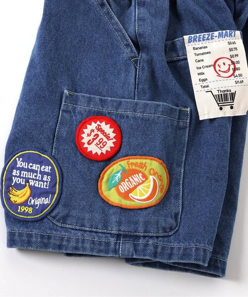 BREEZE(ブリーズ)の「BREEZEMART ワッペンハーフパンツ(その他パンツ・キッズ・インディゴブルー/キナリ/ブラック・80/90/100/110/120/130/140)」の16枚目の写真