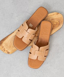 【Oh my Sandals】ステッチフラットミュールサンダル(E62204)