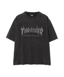 THRASHER（スラッシャー）の「Thrasher/スラッシャー/【LHP別注】LINESTONE TEE/ラインストーンTシャツ（Tシャツ/カットソー）」