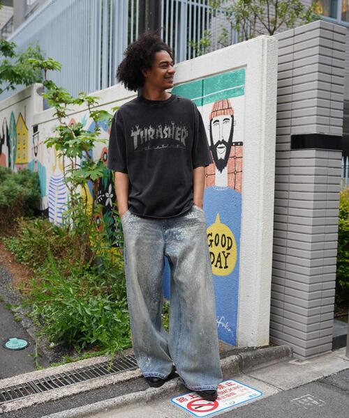 THRASHER(スラッシャー)の「Thrasher/スラッシャー/【LHP別注】RHINESTONE TEE/ラインストーンTシャツ(Tシャツ/カットソー・メンズ・レッド/ブラック・S/L/M)」の8枚目の写真