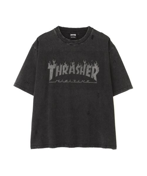 THRASHER(スラッシャー)の「Thrasher/スラッシャー/【LHP別注】RHINESTONE TEE/ラインストーンTシャツ(Tシャツ/カットソー・メンズ・レッド/ブラック・S/L/M)」の13枚目の写真