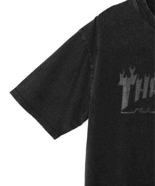THRASHER(スラッシャー)の「Thrasher/スラッシャー/【LHP別注】RHINESTONE TEE/ラインストーンTシャツ(Tシャツ/カットソー・メンズ・レッド/ブラック・S/L/M)」の16枚目の写真