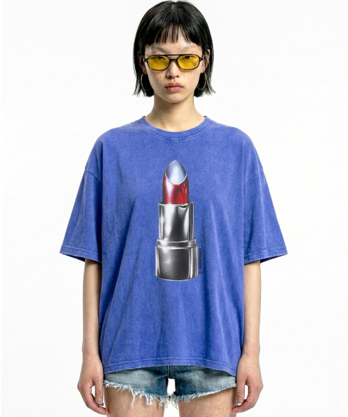 REBRENNER(リブレンナー)の「DTFリップスティックピグメント半袖Tシャツネイビー(Tシャツ/カットソー・レディース・その他・MEDIUM/LARGE/X-LARGE/2XL)」の5枚目の写真