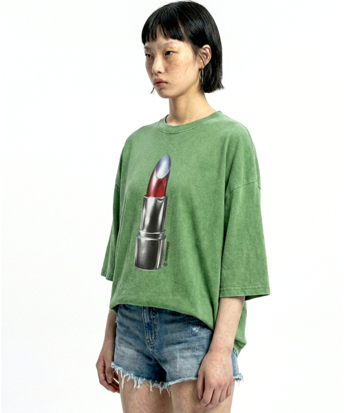REBRENNER(リブレンナー)の「DTFリップスティックピグメント半袖Tシャツネイビー(Tシャツ/カットソー・レディース・その他・MEDIUM/LARGE/X-LARGE/2XL)」の8枚目の写真
