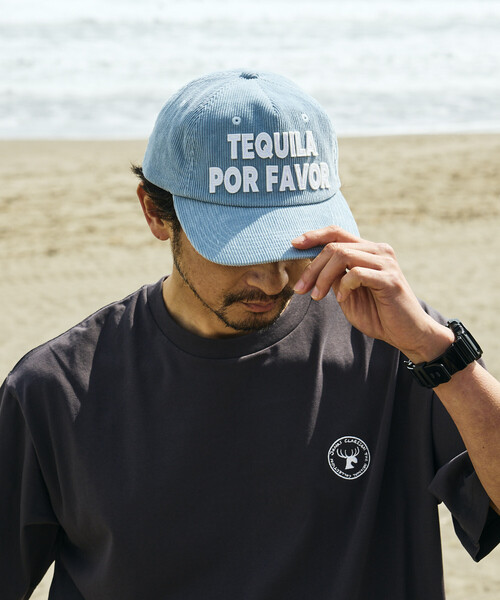 FREAK'S STORE(フリークスストア)の「FREAK'S STORE for BEACH & FES サマーコーデュロイ フェルトロゴ キャップ(キャップ・メンズ・ブラウン/ベージュ/グリーン/サックスブルー/イエロー/ピンク・ONE SIZE)」の4枚目の写真