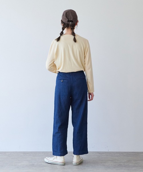 bulle de savon(ビュルデサボン)の「30/-天竺 製品染め basic Tシャツ(Tシャツ/カットソー・レディース・イエロー/ホワイト/グリーン/ネイビー/ピンク・FREE)」の18枚目の写真