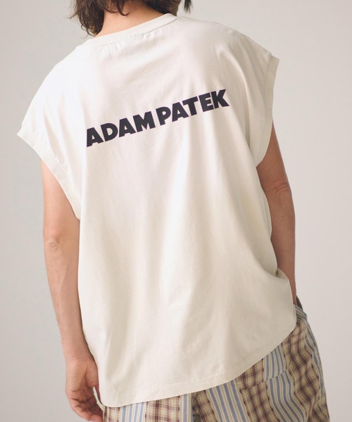 ADAM PATEK(アダムパテック)の「ADAMPATEK/basic logo aging sleeveless/ノースリーブカットソー(AP2614026)(Tシャツ/カットソー・レディース・ピンク/グリーン/ホワイト/ブラック・1/2)」の1枚目の写真