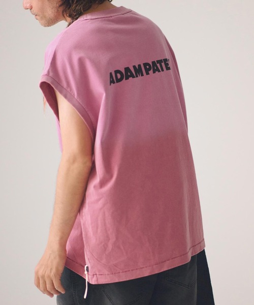 ADAM PATEK(アダムパテック)の「ADAMPATEK/basic logo aging sleeveless/ノースリーブカットソー(AP2614026)(Tシャツ/カットソー・レディース・ピンク/グリーン/ホワイト/ブラック・1/2)」の4枚目の写真