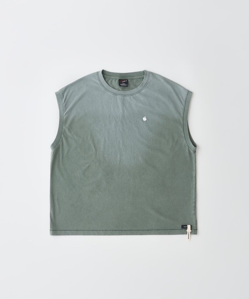 ADAM PATEK(アダムパテック)の「ADAMPATEK/basic logo aging sleeveless/ノースリーブカットソー(AP2614026)(Tシャツ/カットソー・レディース・ピンク/グリーン/ホワイト/ブラック・1/2)」の3枚目の写真