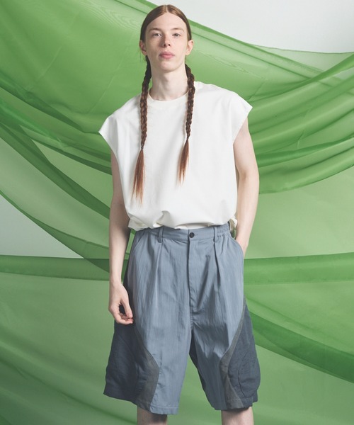 MAISON SPECIAL（メゾンスペシャル）の「《UNISEX》Smashing Punch Prime-Over Sleeveless T-Shirt/スマッシングポンチプライムオーバーノースリーブTシャツ【MAISON SPECIAL/メゾンスペシャル】（Tシャツ/カットソー・メンズ・チャコールグレー/ブラック/ホワイト/レッド・0/1/2）」の21枚目の写真