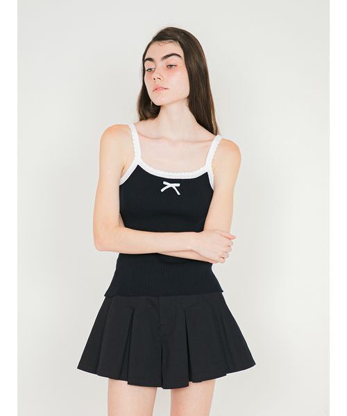 SORIN(ソリン )の「Scalloped Rib Camisole/スカラップ リブキャミソール(キャミソール・レディース・グレー/ホワイト/ダークネイビー/ライトピンク・38)」の5枚目の写真
